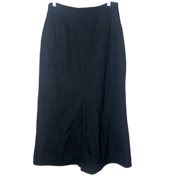 Crea Concept Black A-Line Wool Maxi Classic Minimalist Skirt Size 8 - Picture 6 of 9